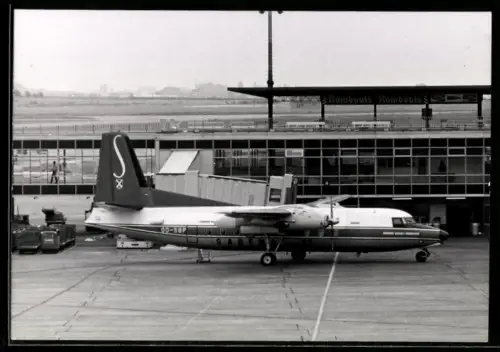 Fotografie Flugzeug Fokker 27, Hochdecker der Sabena Kennung OO-SBP