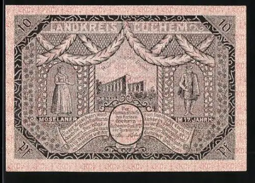 Notgeld Cochem, 10 Pf, Ulmen-Eifel mit Moor