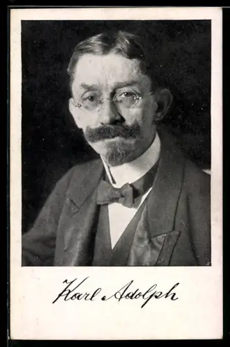AK Porträt Schriftsteller Karl Adolph im Anzug