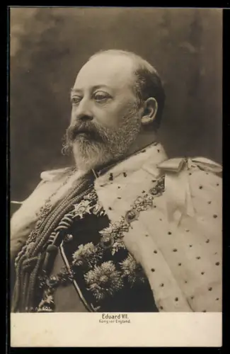 AK Eduard VII. König von England im Ornat