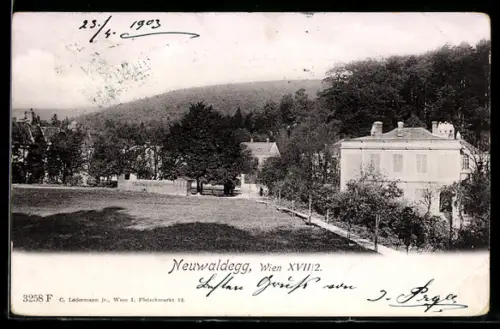 AK Wien, Neuwaldegg, Park mit Villen