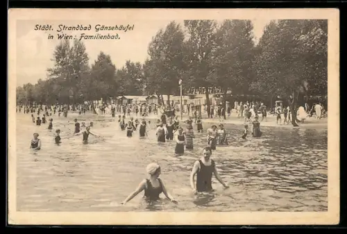 AK Wien, Städtisches Strandbad Gänsehäufel, Familienbad