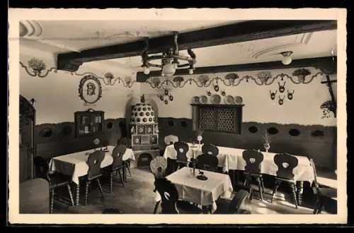 AK Salzburg, Gasthof Schwarzes Rössl, Bergstrasse 3-7, Ganghofer-Stüberl