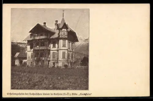 AK Goisern /O.-D., Erholungsheim der Technischen Union, Villa Garnstein