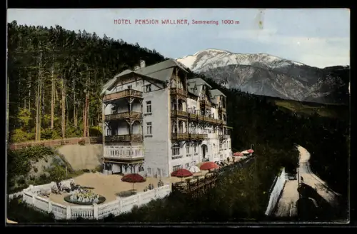 AK Semmering, Hotel Pension Wallner, Bergpanorama