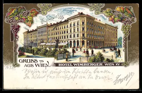 Lithographie Wien, Hotel Wimberger
