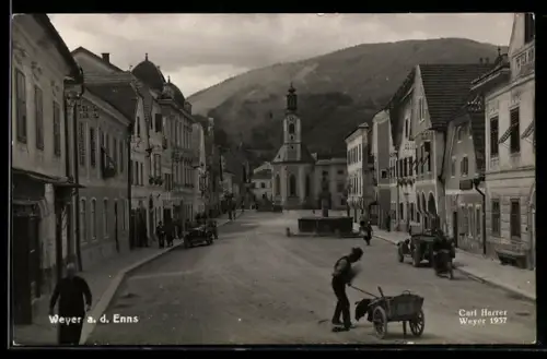 AK Weyer a. d. Enns, Blick zur Kirche