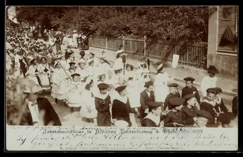AK Mödling, Kinderfestzug zur Jahrtausendfeier