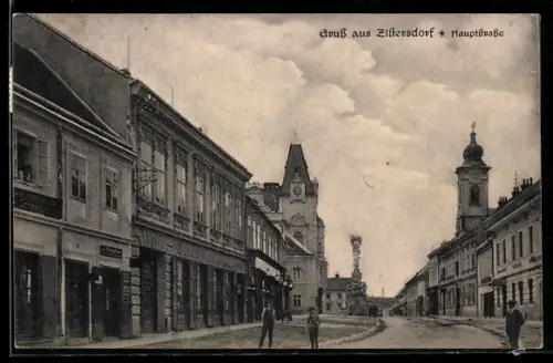 AK Zistersdorf, Blick in die Hauptstrasse