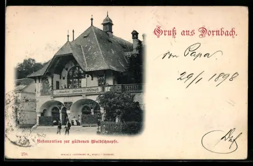 AK Dornbach, Restaurant zur güldenen Waldschnepfe