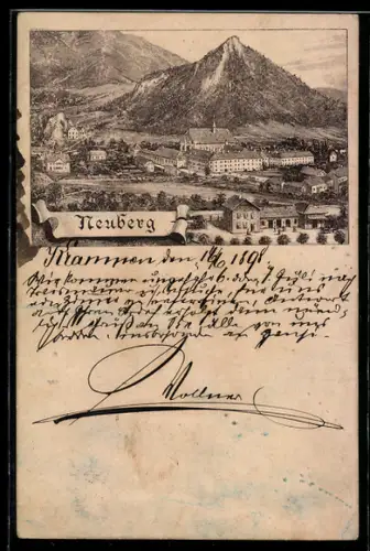 Lithographie Neuberg, Teilansicht