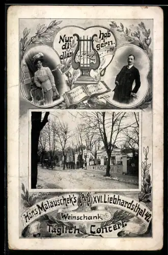 AK Wien, Liebhardsthal, Gasthaus Hans Matauschek, Portraits