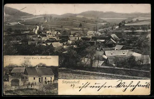 AK Stixendorf, Gasthaus Anton Karl, Teilansicht