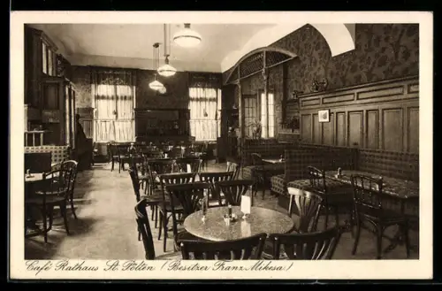 AK St. Pölten, Cafe Rathaus, Innenansicht