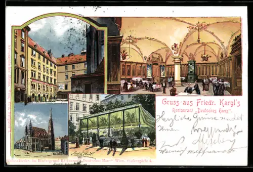 Lithographie Wien, Friedrich Kargl's Deutsches Haus