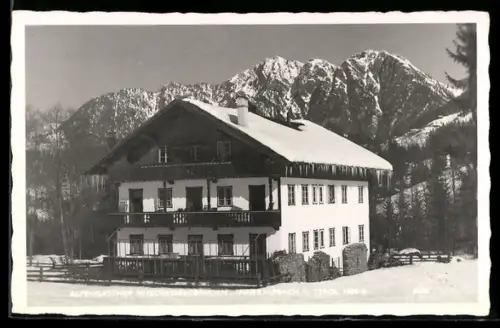 AK Inneralpbach i. Tirol, Alpengasthof Wiedersbergerhorn im Schnee