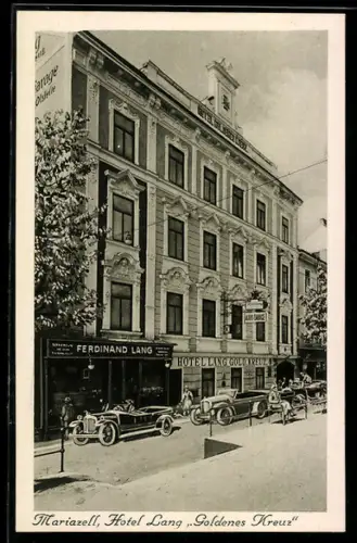 AK Mariazell, Hotel Scherfler Goldenes Kreuz