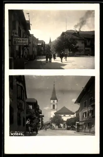 AK Wörgl, Strassenpartie im Ort