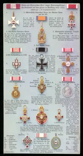 Klapp-AK Orden & Ehrenzeichen österr. & ungar. Heeresangehöriger, Eisernes Kreuz