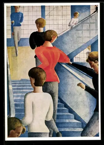 Künstler-AK Oskar Schlemmer: Bauhaus Treppe 1932