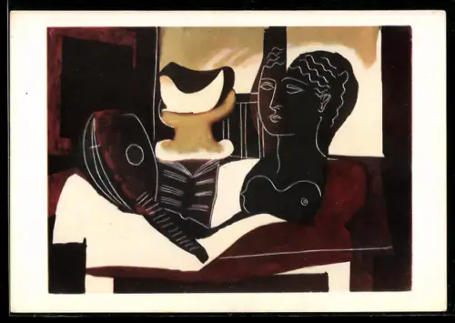 Künstler-AK Pablo Picasso: Stilleben mit Büste