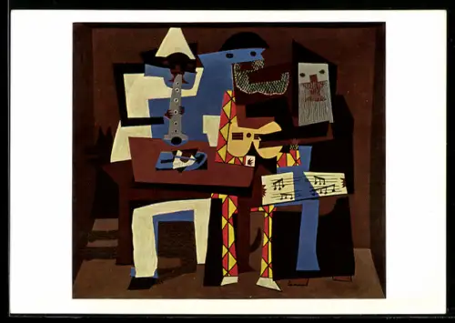 Künstler-AK Pablo Picasso: Drei Musikanten