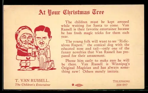 AK T. Van Russell, Zauberer, Ganzsache