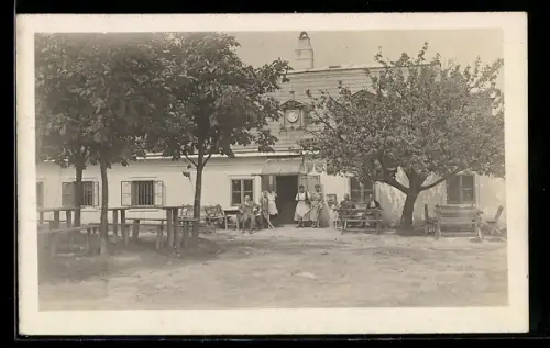 Foto-AK Klosterneuburg, Windischhütte, Gasthaus Peter Hauser, 1929