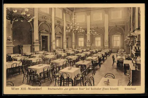 AK Wien, Nussdorf, Gasthof zur goldenen Rose, Inh. Franz Schmidt