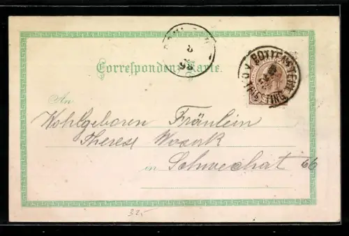 Lithographie Pottenstein a. d. Triesting, Ansicht der SchuleHandlung Ignaz Lederer