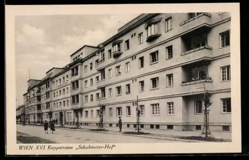 AK Wien, Koppstrasse, Gemeindebau Schuhmeier-Hof