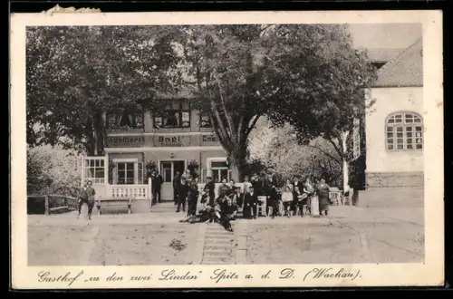 AK Spitz a. d. D., Gasthof Zu den zwei Linden, Inh. Adalbert Bagl