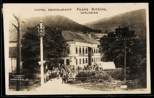 AK Waldegg, Partie am Restaurant von Franz Ritschl