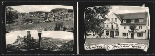 Klapp-AK Schneverdingen-Lünzen /Lüneburger Heide, Hotel Landhaus Birkenhof, Birkenhain 10, Innenansichten