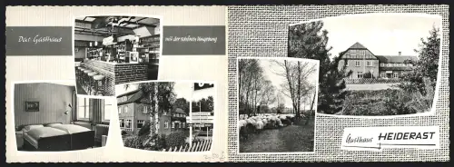 Klapp-AK Oberhode, Gasthaus Heiderast, Innenansichten