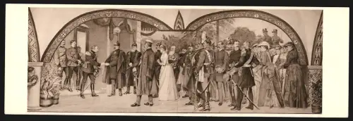 Klapp-AK Konstanz, Inselhotel Treffen zwischen Kaiser Wilhelm II. und Herzog Adolf von Nassau