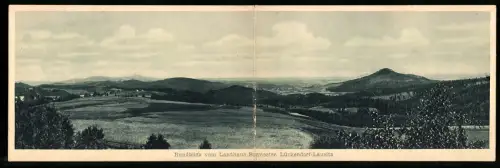 Klapp-AK Lückendorf /Lausitz, Panorama vom Landhaus Burmester