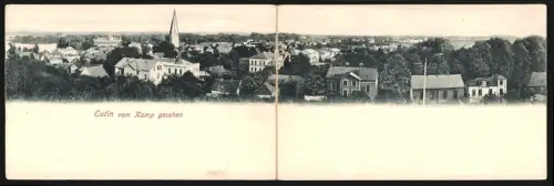 Klapp-AK Eutin, Totalansicht mit Kirche, gesehen vom Kamp