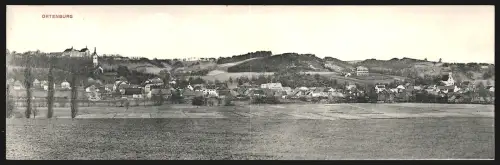 Klapp-AK Ortenburg, Gesamtansicht mit Feldern