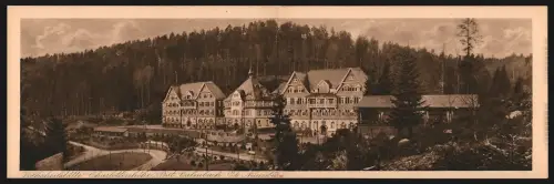 Klapp-AK Calmbach /Neuenburg, Volksheilstätte Charlottenhöhe mit Anlagen u. Wald