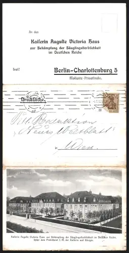Klapp-AK Berlin-Charlottenburg, Kaiserin Auguste Victoria Haus zur Bekämpfung der Säuglingssterblichkeit