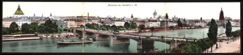 Klapp-AK Frankfurt, Panorama mit Brücke