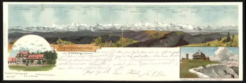 Klapp-AK Feldberg / Schwarzwald, Gasthof Feldbergerhof, Gasthaus z. Feldbergturm, Bes. C. Mayer