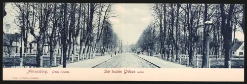 Klapp-AK Ahrensburg, Blick in die Grosse Strasse