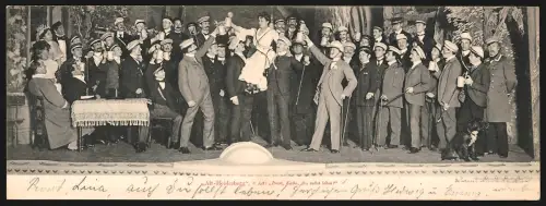 Klapp-AK Dresden, Alt-Heidelberg, 2. Acz: Prost, Käthi, Du sollst leben!, studentische Szene