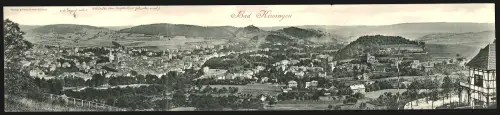 Klapp-AK Bad Kissingen, Panorama des Ortes mit Umgebung