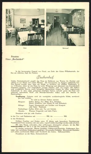 Klapp-AK Graal i. Mecklb., Ostseebad, Pension Haus Buchenhof, Innenansichten