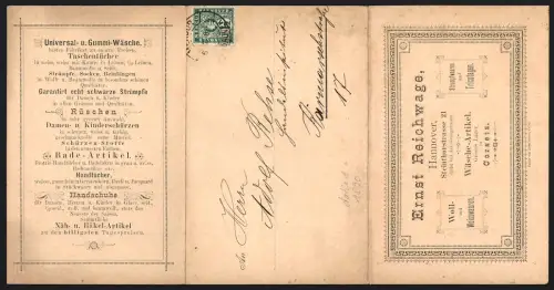 Klapp-AK Hannover, Ernst Reichwage Wäsche-Artikel, Steintorstrasse 21