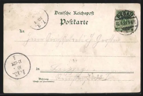 Lithographie Pegau, Breit-Strasse, Rathaus, Königsplatz, Panorama