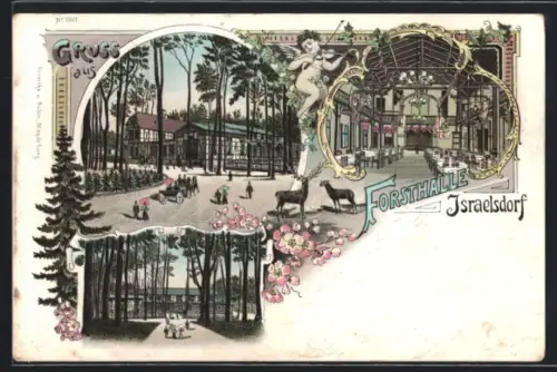 Lithographie Israelsdorf, Restaurant Forsthalle